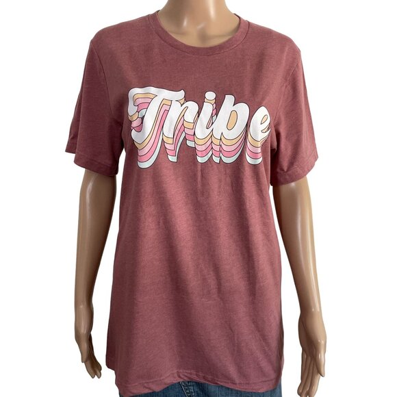 Bella + Canvas Tribe Pink T-Shirt Size Medium - Picture 1 of 3